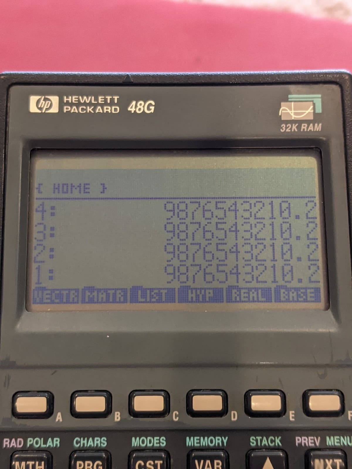 HP 48G Graphing Scientific Calculator 32K RAM Bezel Power 2