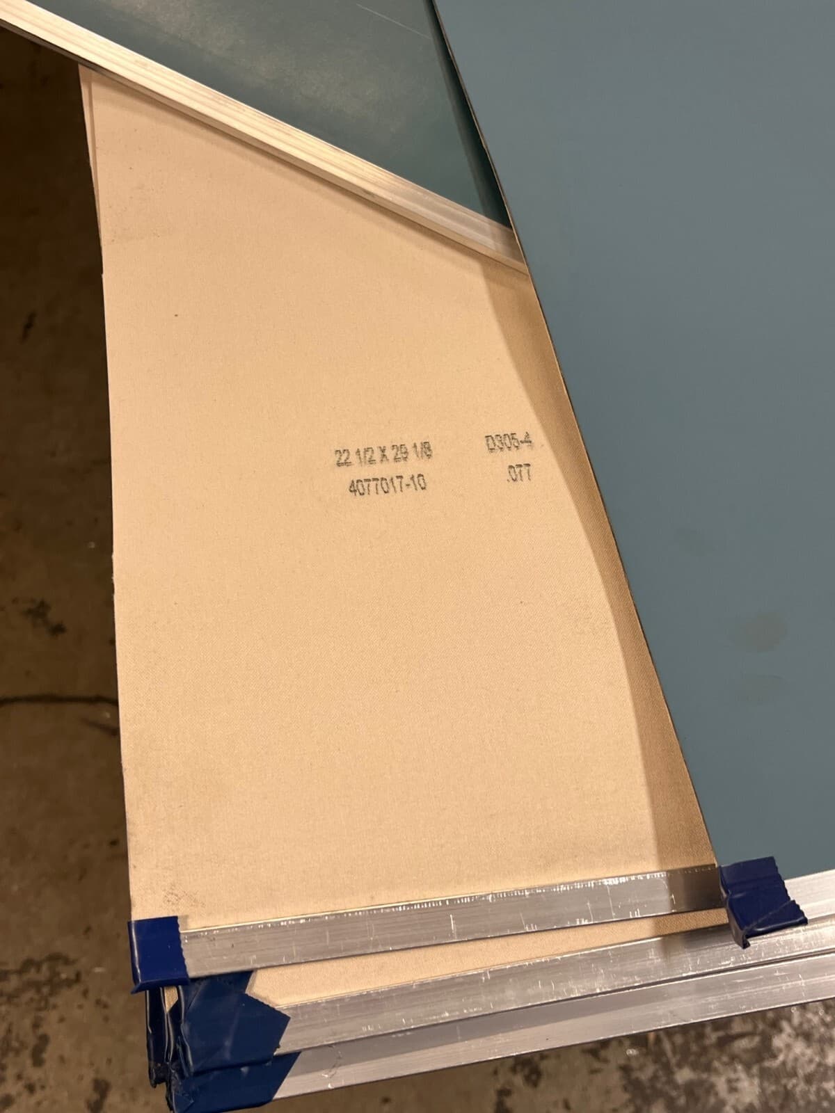 9 PC LOT Strippable Coating Blankets, Komori 28 .067" x 22-1/2"x28-1/8" w/bars 2