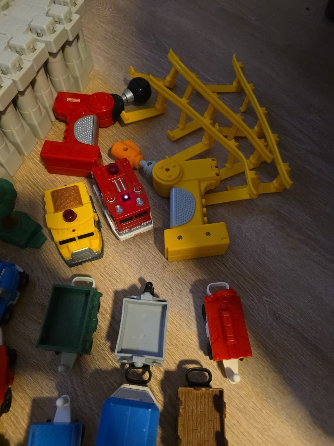 HUGE 150+ Fisher Price Geotrax Train Set- Trains, Controllers, Tracks, Buildings 6