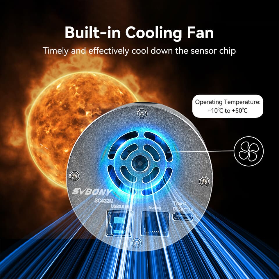 SVBONY SC432M Monochrome Planetary Camera 1.77MP Global Shutter IMX432 CMOS 4