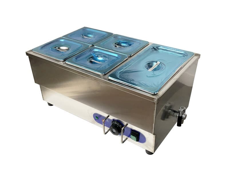 TECHTONGDA 5 Pan Food Warmer Steam Table Countertop Steamer Kitchen Supply NEW 2
