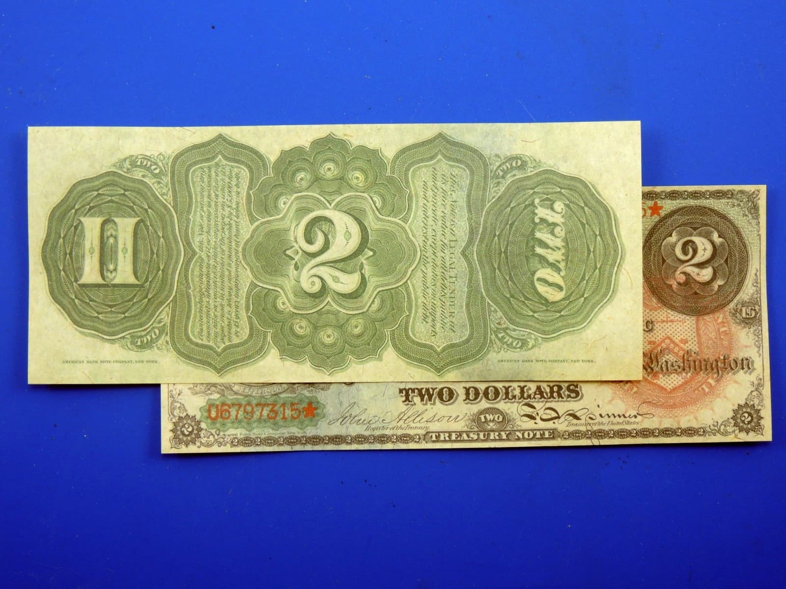 Reproduction $2 1869 Rainbow US Paper Money Currency Copy 2