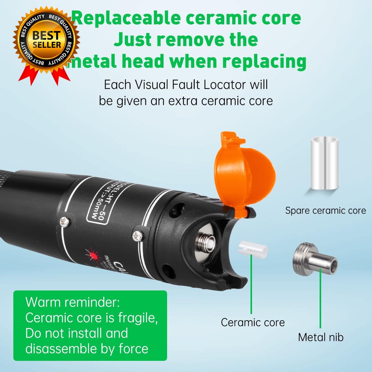 Visual Fault Locator Fiber Optic Tester VFL Fiber Optic Cable Tester Meter FC 3