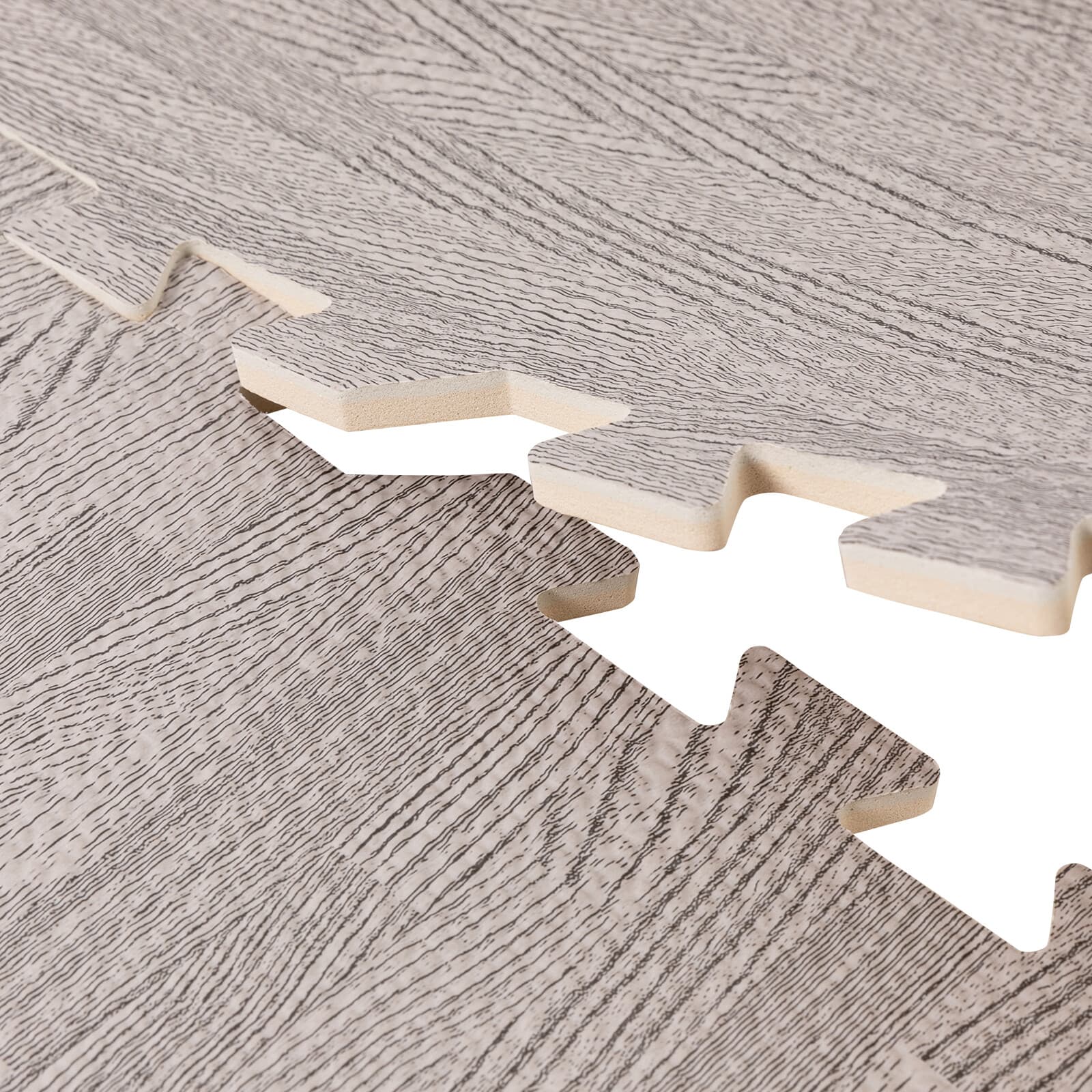 25 PCS Thick Printed Foam Tiles Exercise Tiles Mat Wood Grain Flooring Tiles 5