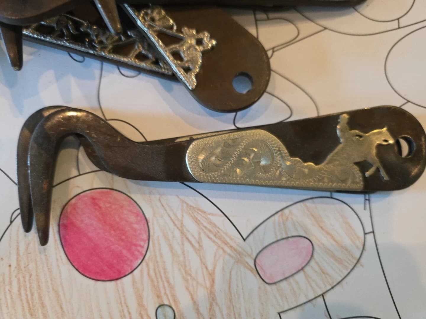 🐎 Hoof Pick / Metal Hoof Pick With Cowboy Design 🐎  3