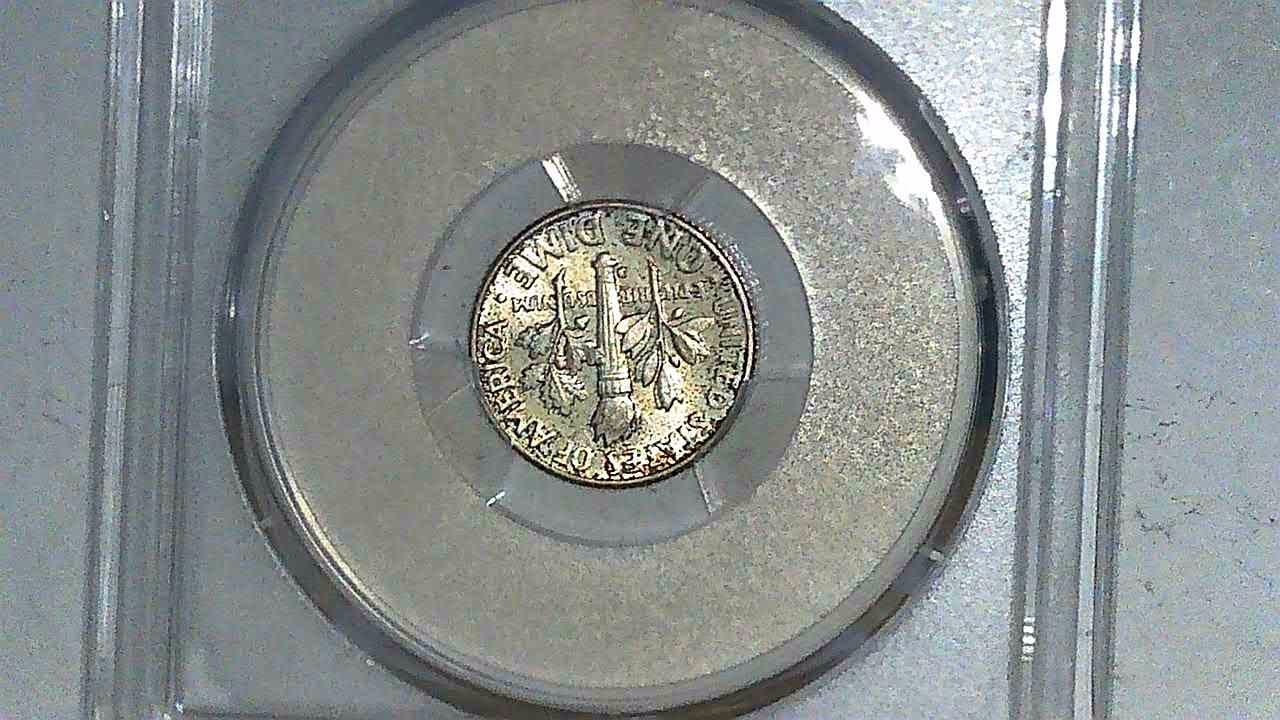 1964 D Roosevelt Dime PCGS MS64 Toned. 5