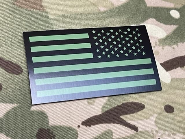 Infrared Reverse US Flag Uniform Patch IR US Army Navy USN USAF SEAL Green Hook 2