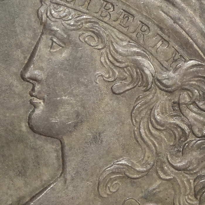 1829 Capped Bust Half Dollar, Uncirculated, PCGS Cert, Original 3