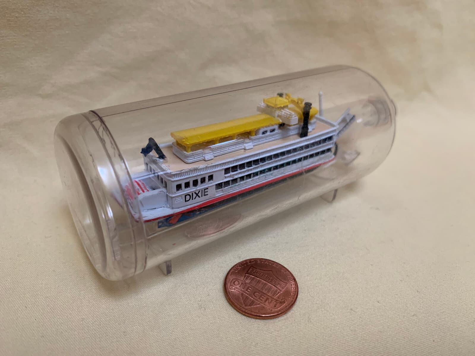 3" STERNWHEELER RIVERBOAT DIXIE PADDLEWHEEL BOAT SHIP IN A BOTTLE MICRO MACHINES 3