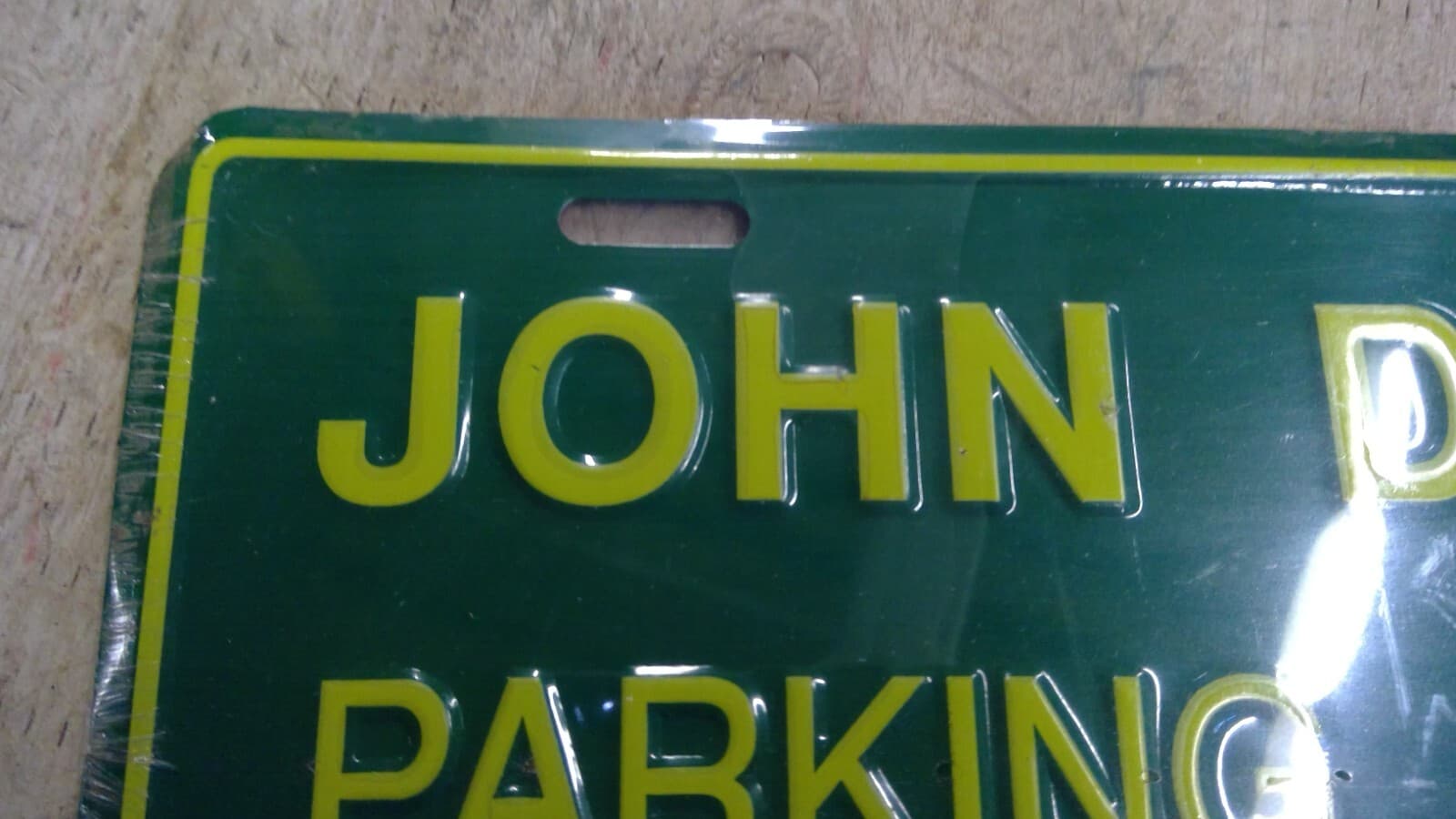 Vintage John Deere Parking Only License Plate, Licensed Product -SEALED -UNUSED 5
