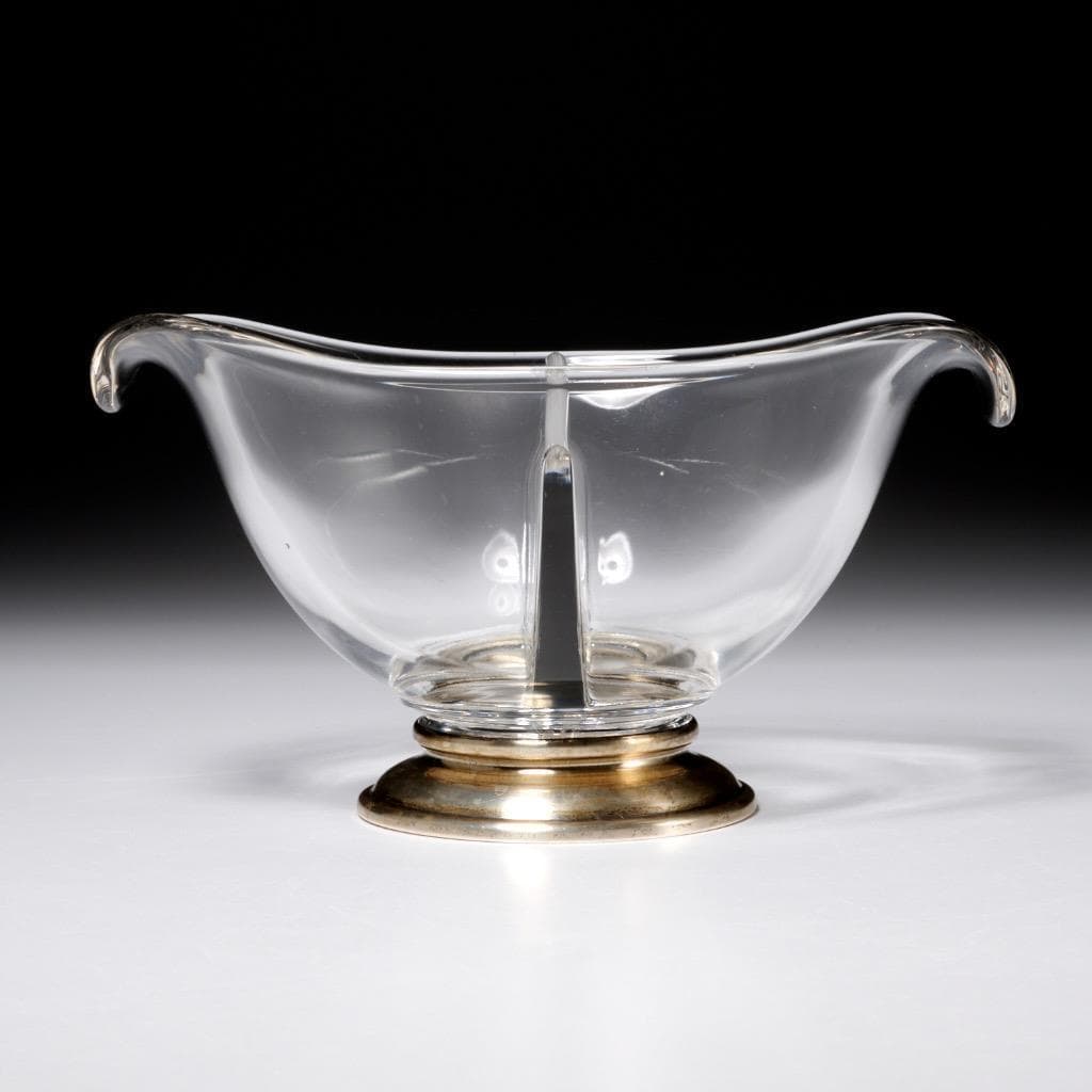 Sterling Silver Divided Double Spout Gravy Sauce Boat 7.25"l Barbara Walters