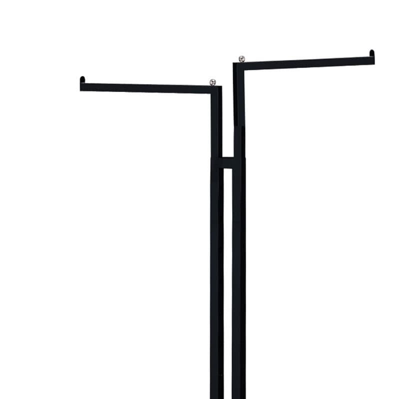Clothes Rack Two Way 2 Straight Arms Clothing Retail Display Black 72" Metal 6