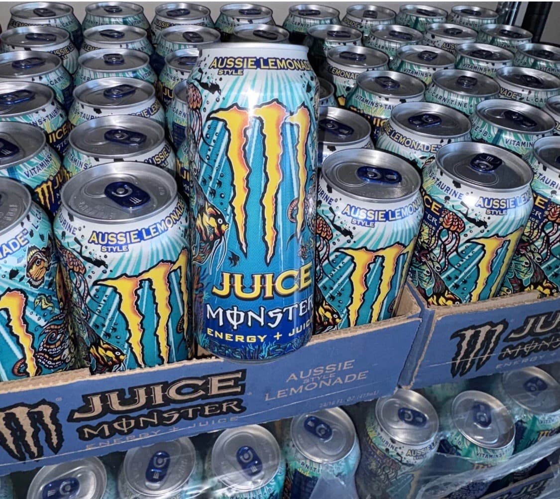 Monster Energy + Juice Aussie Style Lemonade 16 Fl Oz Cans Case (24 Pack) 2