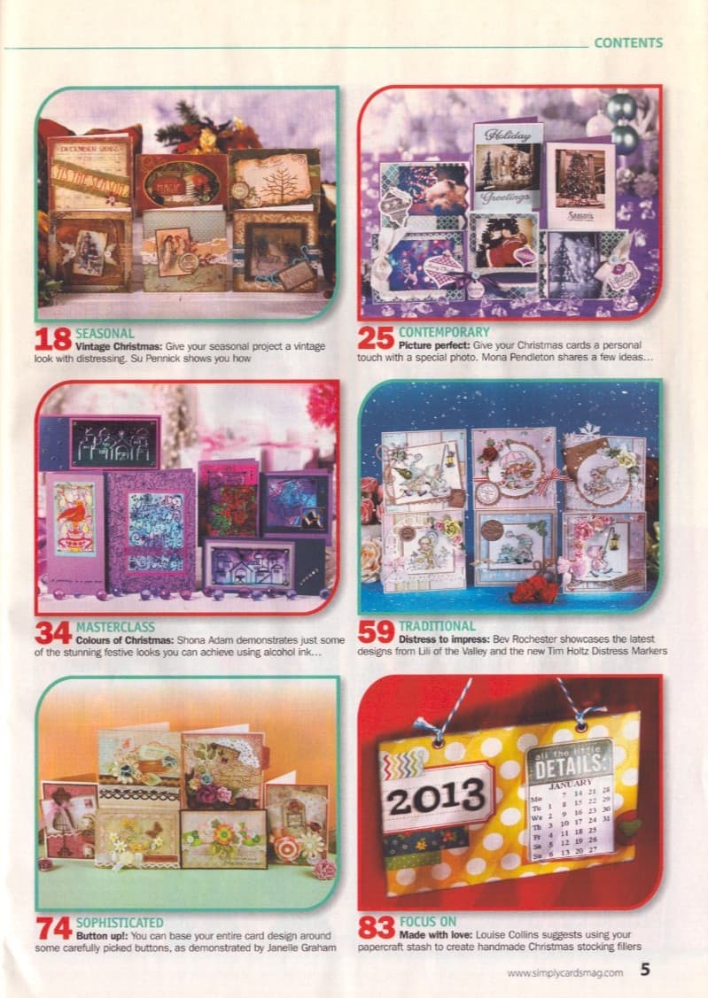 Simply Cards & Papercraft Christmas Issue 102 with Stamp Set & Embossing Folder 3