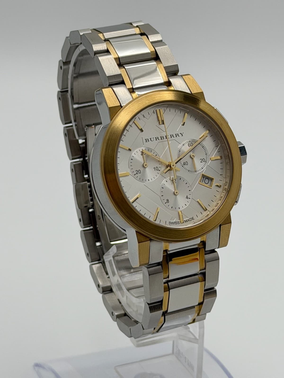 BURBERRY BU9751 THE CITY Chronograph Two-Tone Gold 38mm Unisex Watch 3