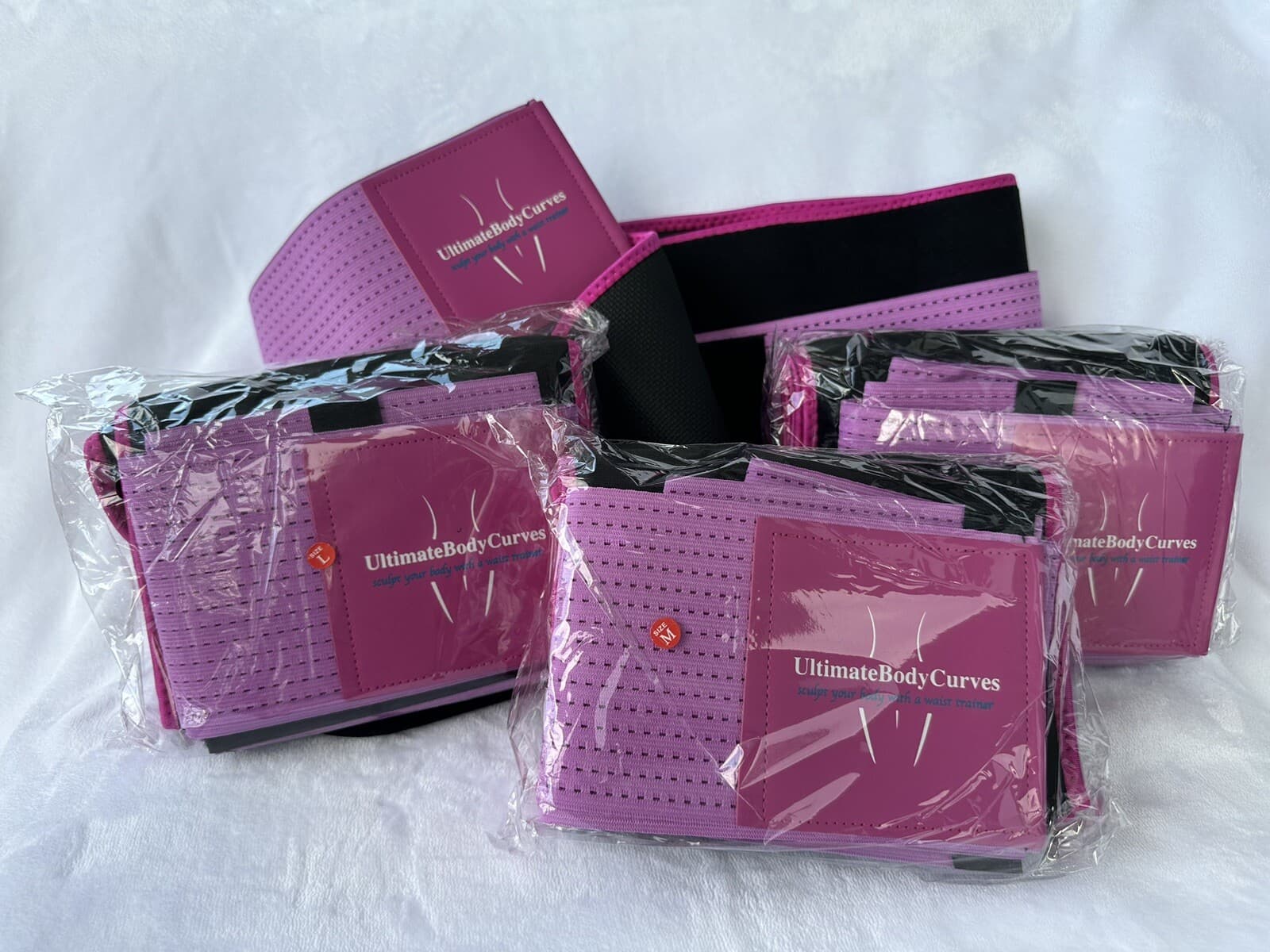 UBC-Sweat Sweet Waist Belt Trimmer Belt-Large/Pink adjustable waist Trainer 3