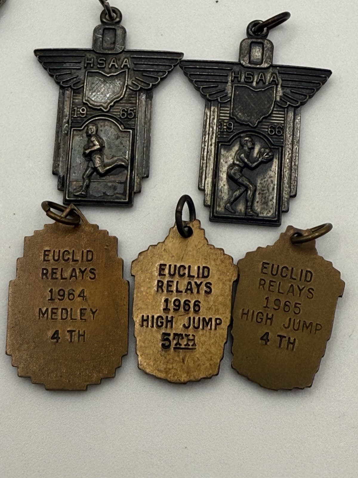 Vintage Lot Of 31 Medals Awards School Pendant Lapel Pins Charms NHS Key Badge 6