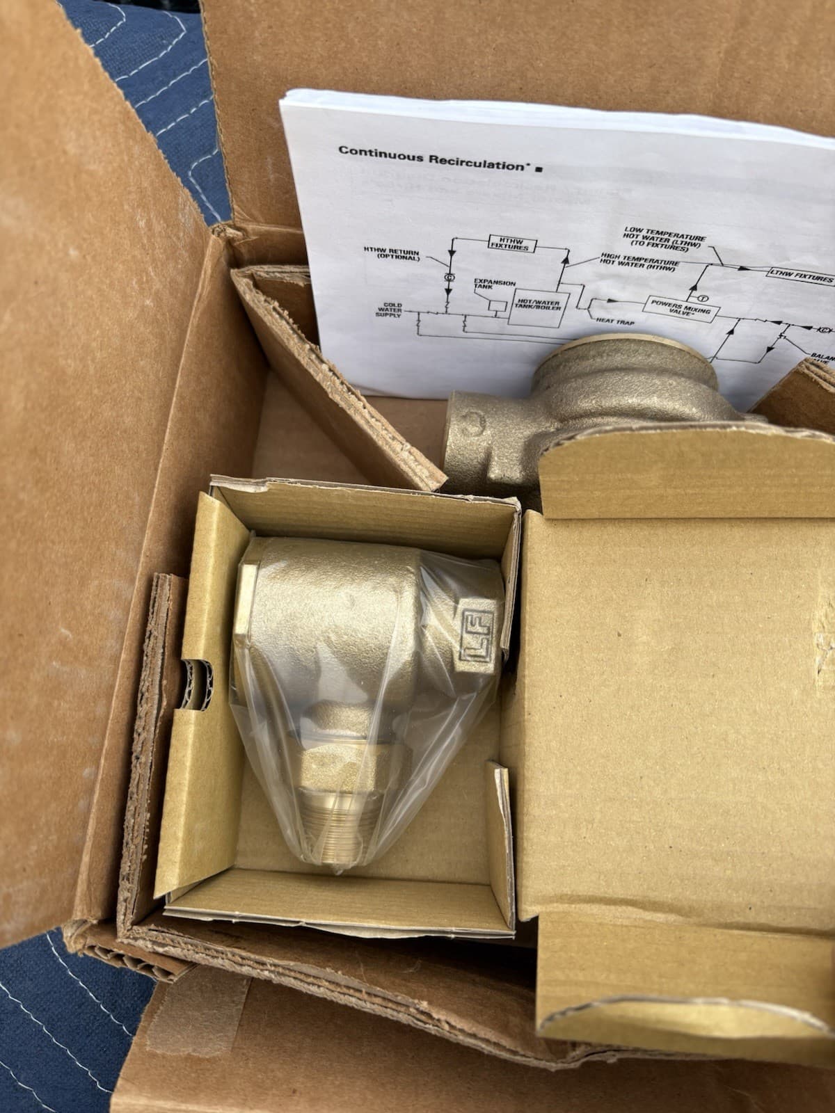 Powers Hydroguard Watts  LFMM431-1 3/4 in Mixing Valve LF Rough Bronze 3