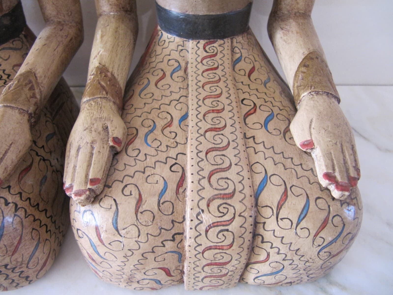 PAIR  Vintage Indonesian Loro Blonyo Wooden Wedding Sculpture Statues 5