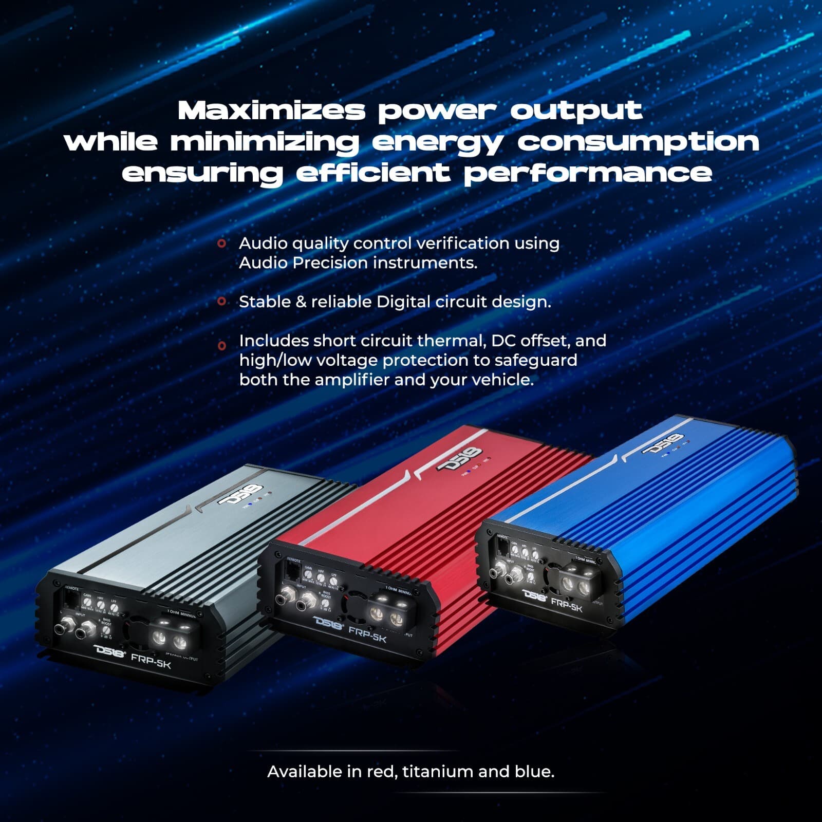 DS18 FRP-5K/TI 1-Channel Amplifier Full-Range Class D 5000W RMS @ 1-Ohm 4