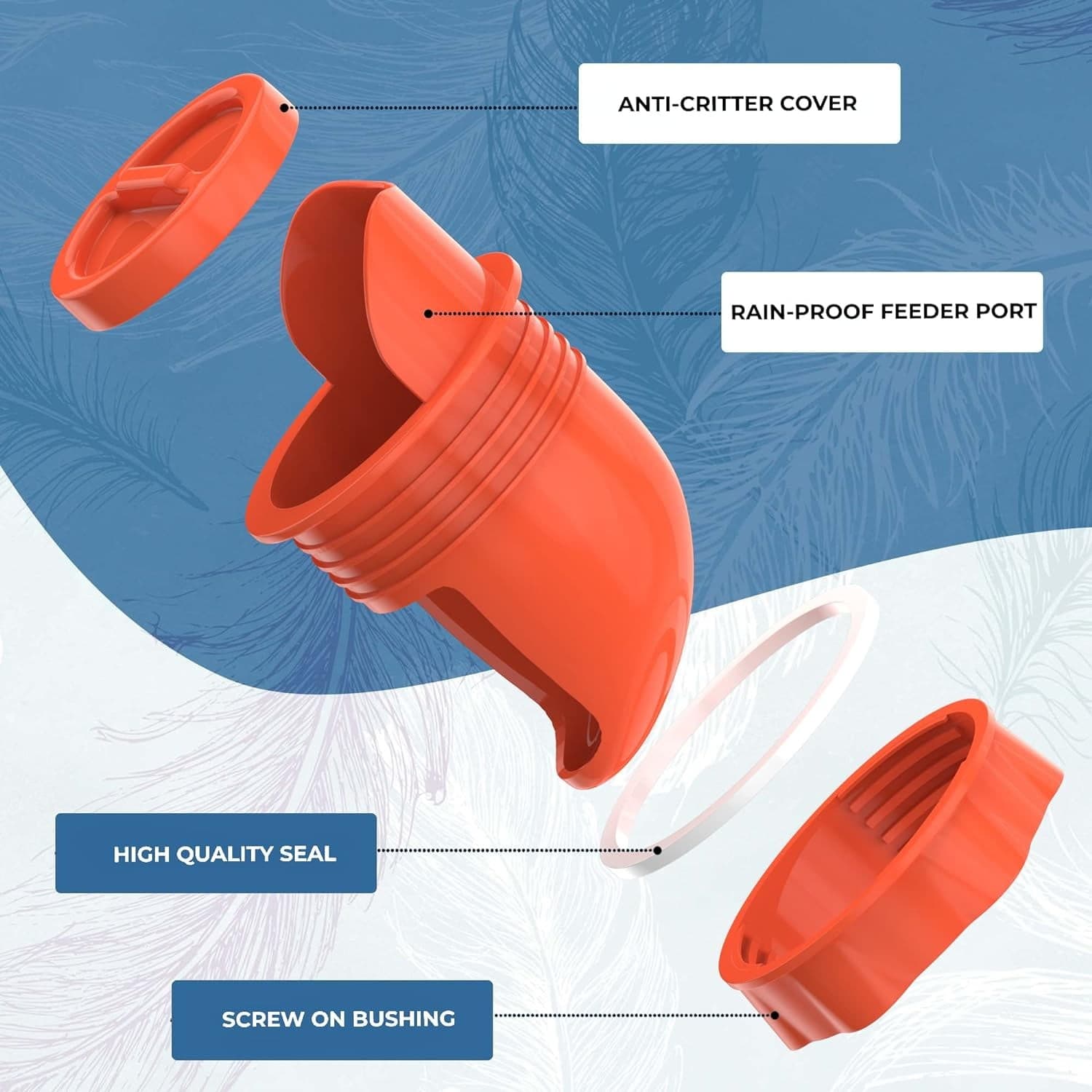 DIY Chicken Feeder 4 Port Automatic Chicken Feeders No Waste 4 port W/ Holesaw 2