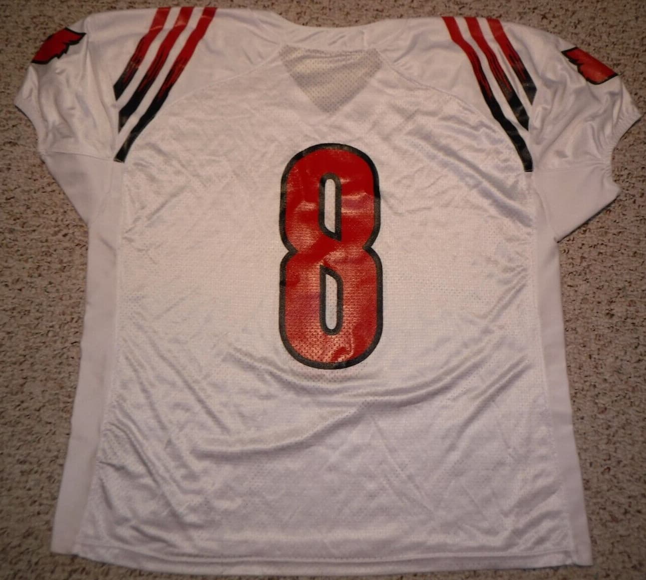 LOUISVILLE CARDINALS AUTHENTIC FOOTBALL LAMAR JACKSON ALTERNATE WHITE JERSEY 44 2