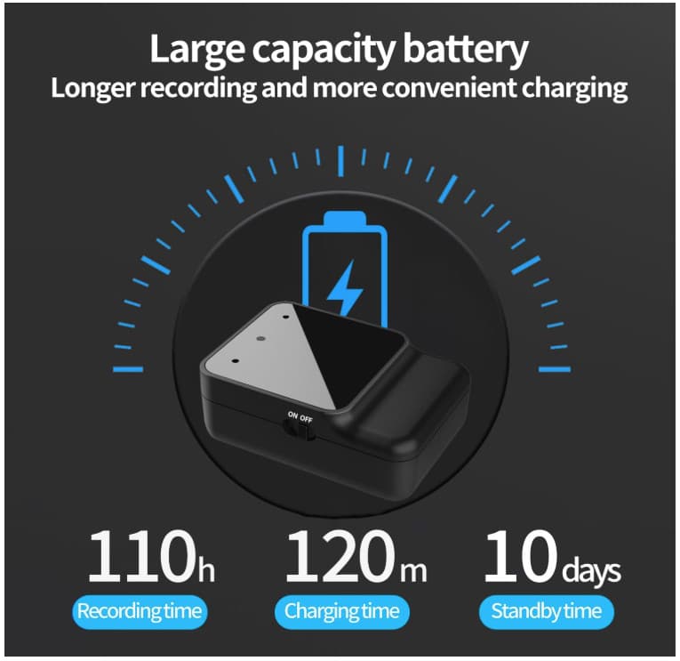 64GB Mini Voice Recorder, Voice Activated for Car, Meetings, Lecture, Interview 4