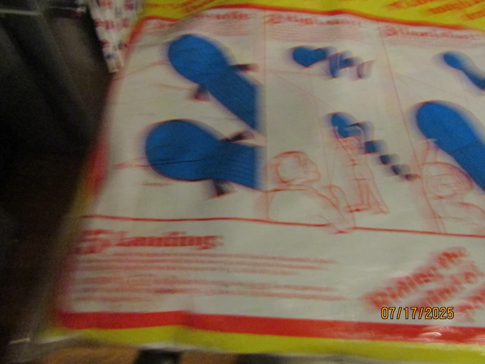 Vintage Mylar 45ft Chinese DRAGON KITE LLUMAR STAR LA Cal USA NOS No 4510 1970s 6