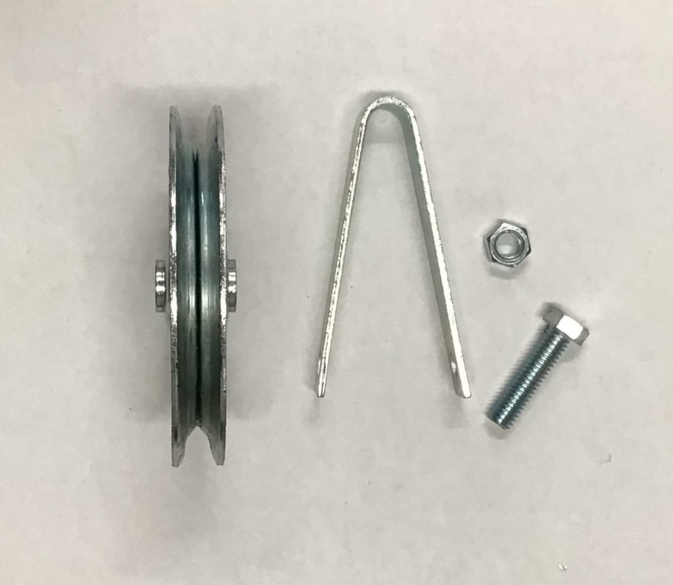 4" Pulley Sheave Fork 200lb Heavy Duty Garage Door OHD 3/8 Bore 6 Rivet Nut Bolt 4