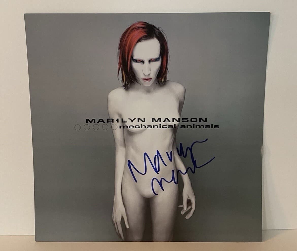 Marilyn Manson Signed Mechanical Animals 12x12 Promo Flat Rare Proof 2