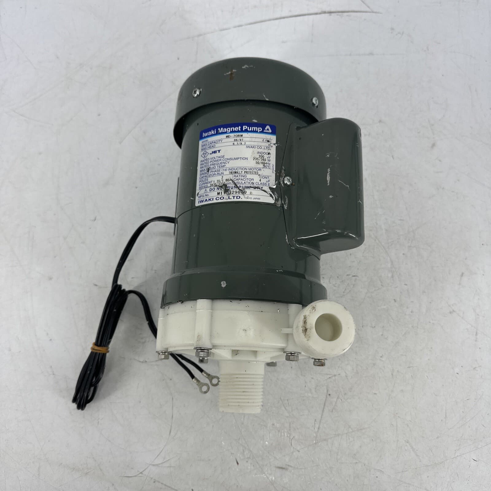 Iwaki Magnet Pump MD-70RM Single Phase Induction Motor 200V 2