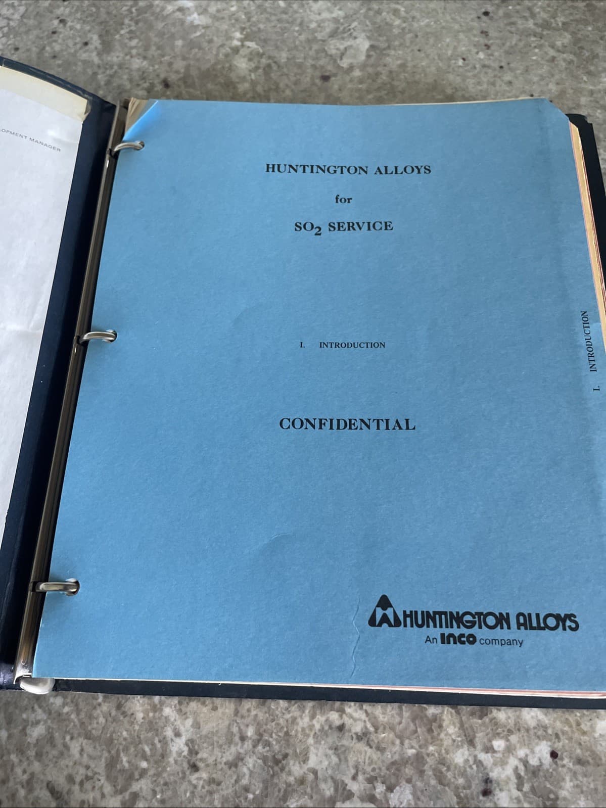 1978 HUNTINGTON ALLOYS for SO2 SERVICE Confidential Ephemera DATA Bulletins RARE 2