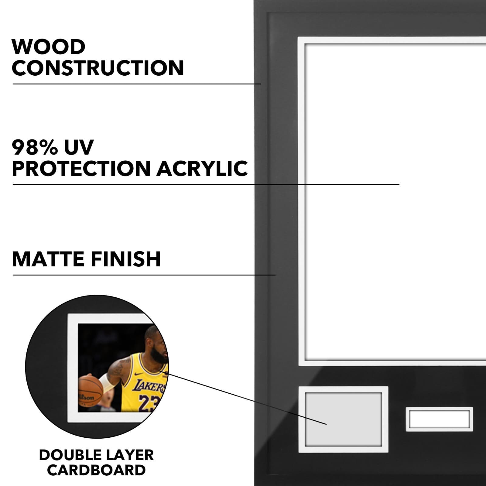 Jersey Frame Display Case Jersey Frame Jersey Display Case Jersey Shadow Box 4PC 3