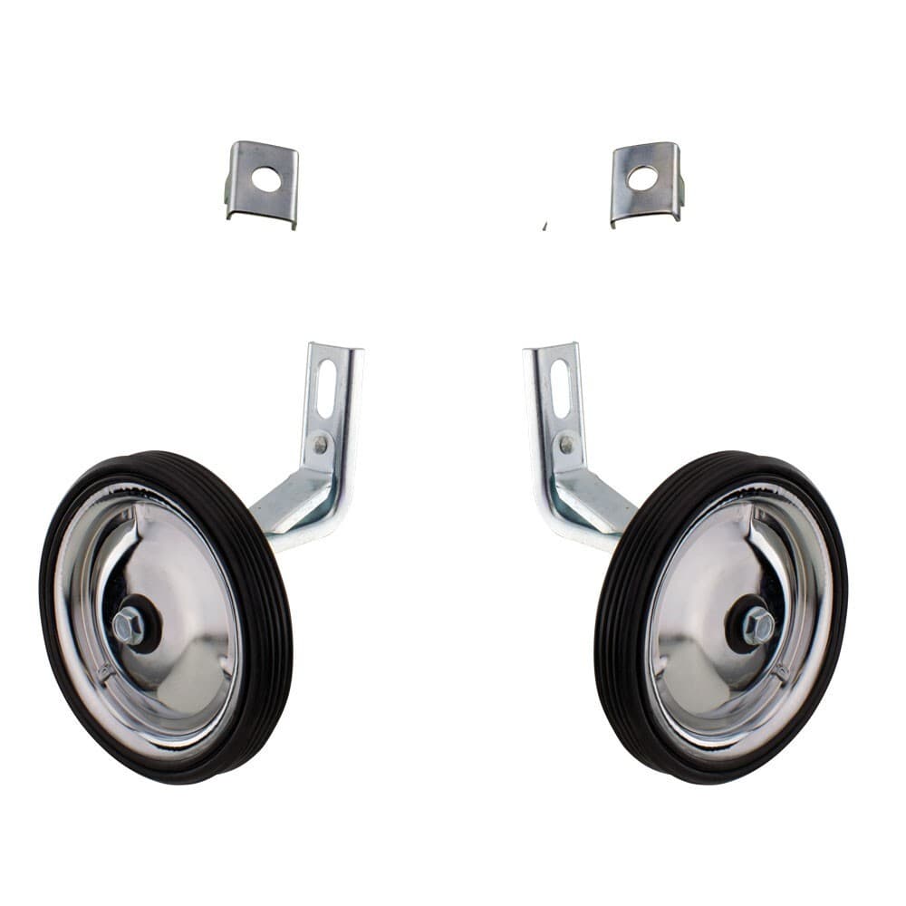 Kids Universal Bicycle Heavy Duty Steel Chrome Training Wheel for 12'' Bikes 2