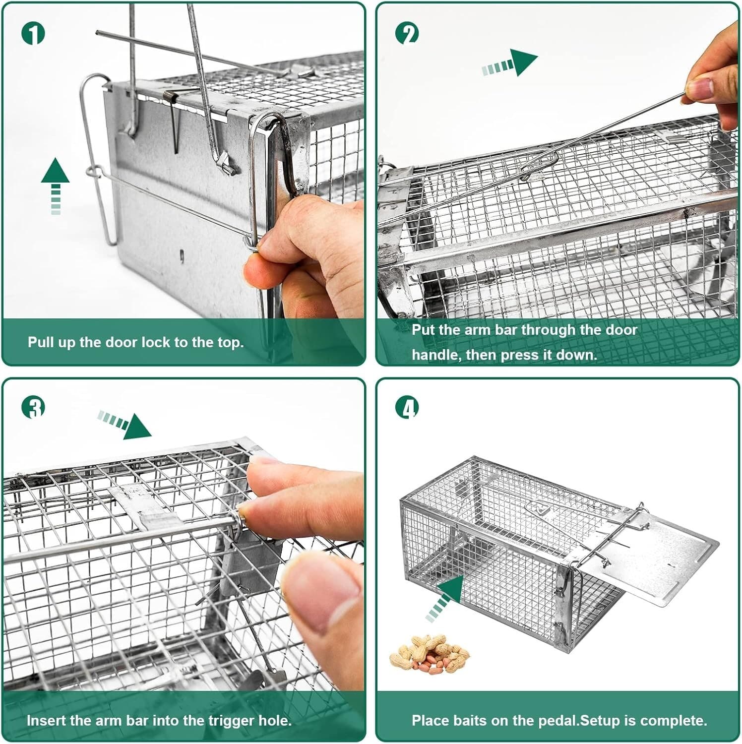 Medium Mouse Trap Rat Trap Rodent Trap Live Catch Cage Easy to Set Up and Reuse 5