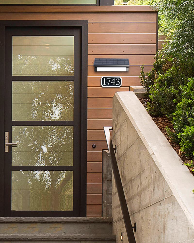 LED Solar Smart Sensor Warm/ white Dimmable Dusk to Dawn Sign Light Aluminum 5