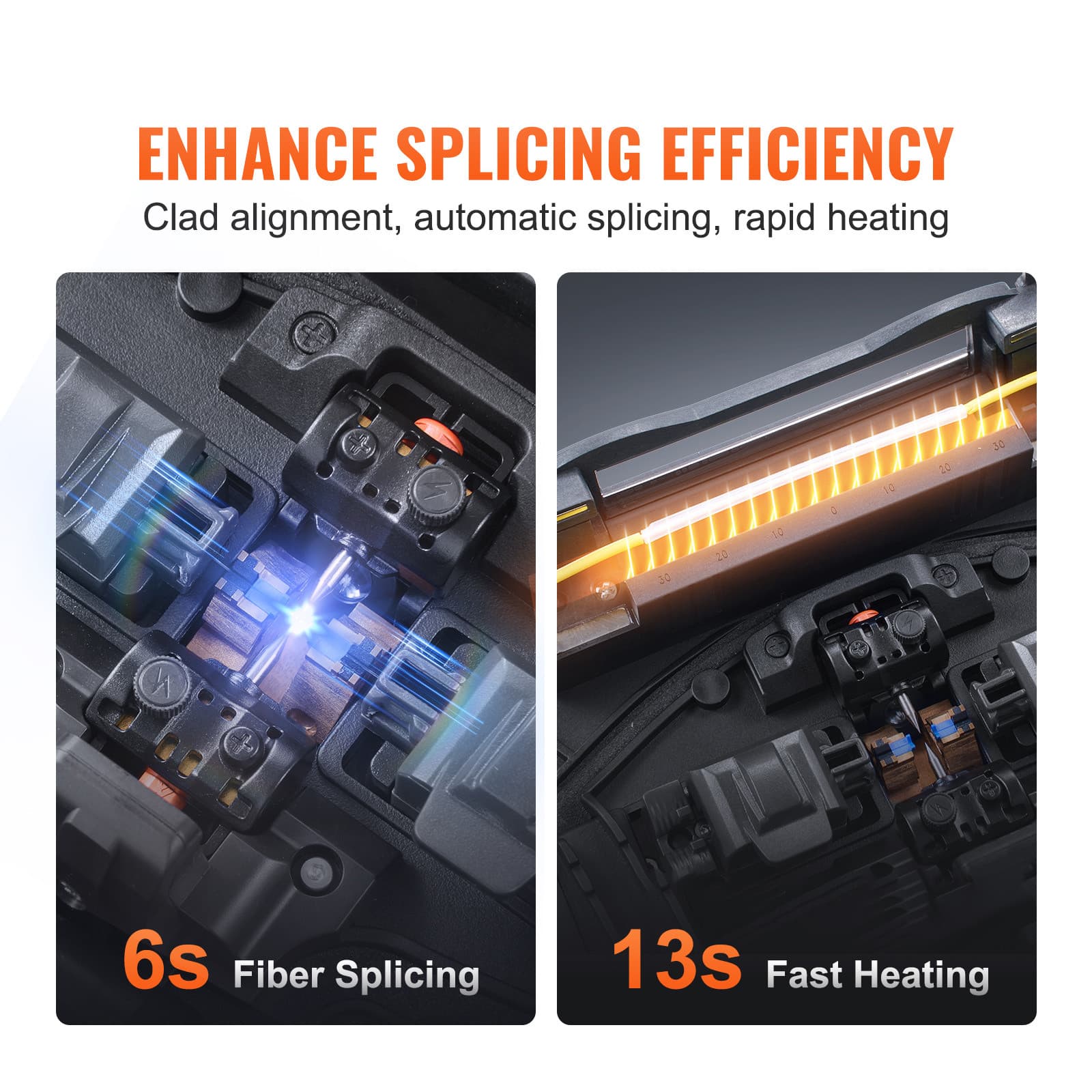 Fiber Fusion Splicer 4 Motors Clad Alignment with 6s Splicing 13s Heating 2