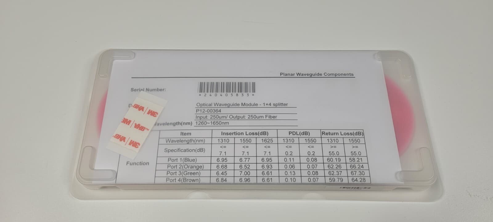 Commscope 1x4 Fiber optic Splitter CC9545-000 OCC1P-10400-NNNQNQF NEW 3