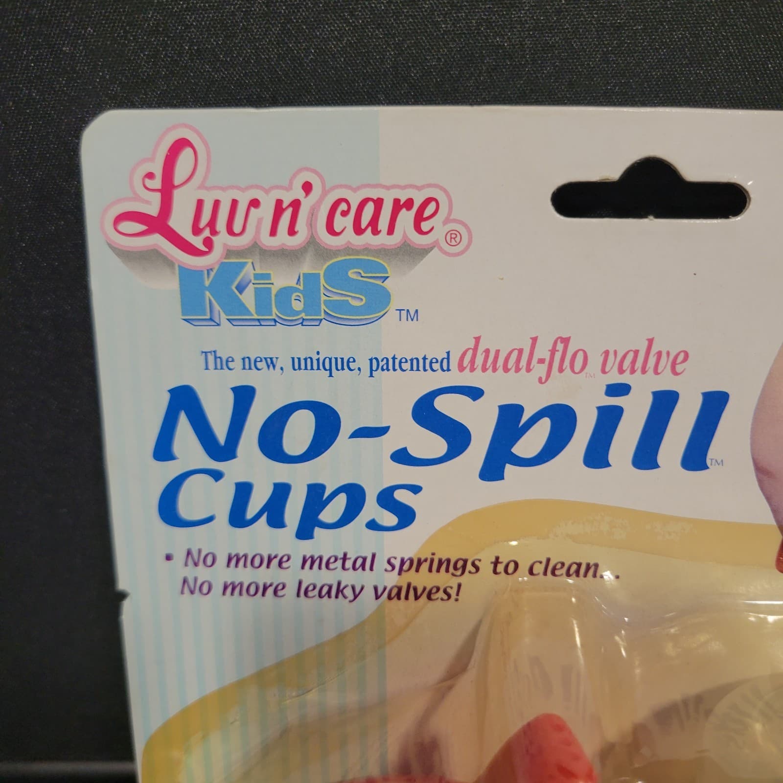 New 1999 NOS Luv N Care No Spill Sippy Cup Set Of 2 Boy Dual-flo Valve 3
