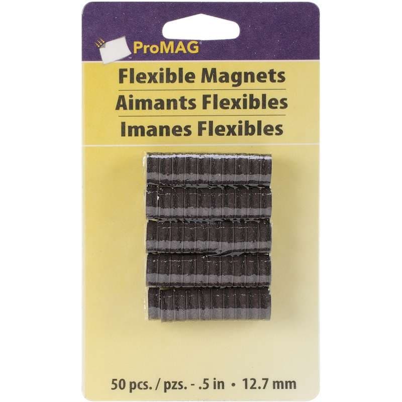 ProMag Flexible Round Magnets .5" 50/Pkg 2