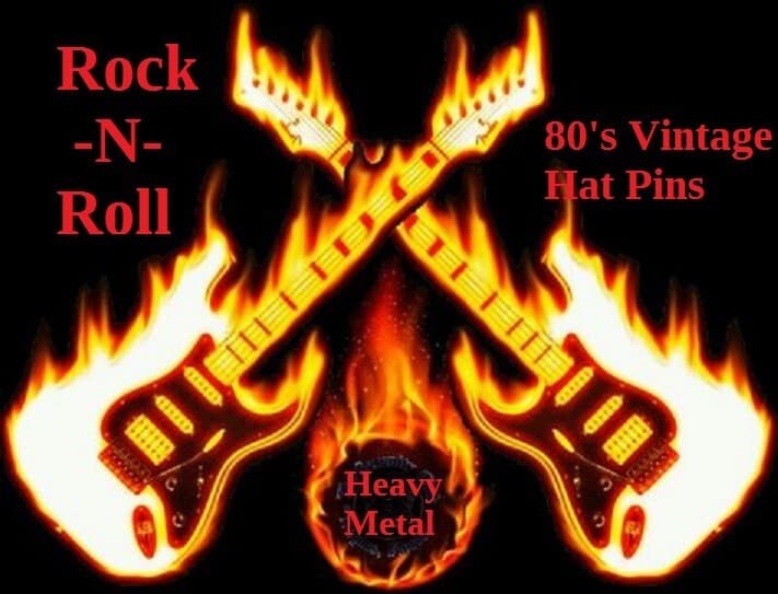 Rock N Roll Pinback Button Hat Pin Back Quiet Riot 2