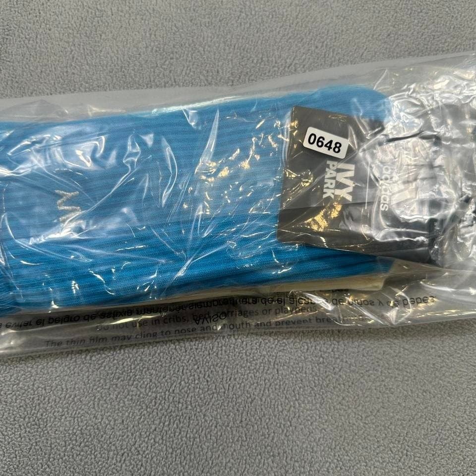 NWT Adidas x IVY PARK Beyonce M Socks 3 Pack Logo Originals Blue White Grey 6