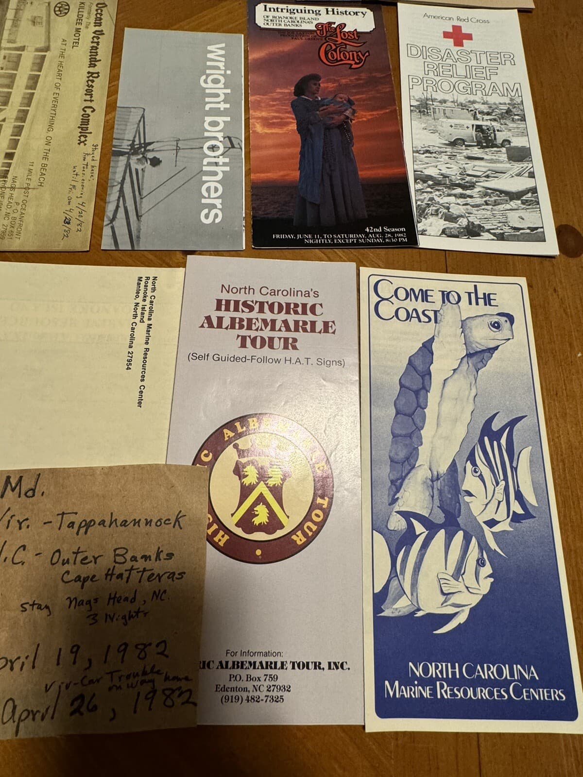 NC Outer Banks Cape Hatteras 1982 Travel Brochure North Carolina Coast Ephemera 4