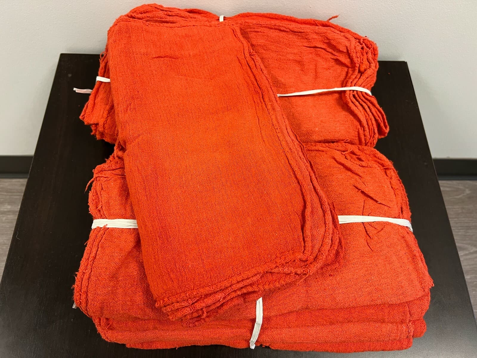 500 PIECES NEW ORANGE INDUSTRIAL SHOP RAGS CLEANING TOWELS 3