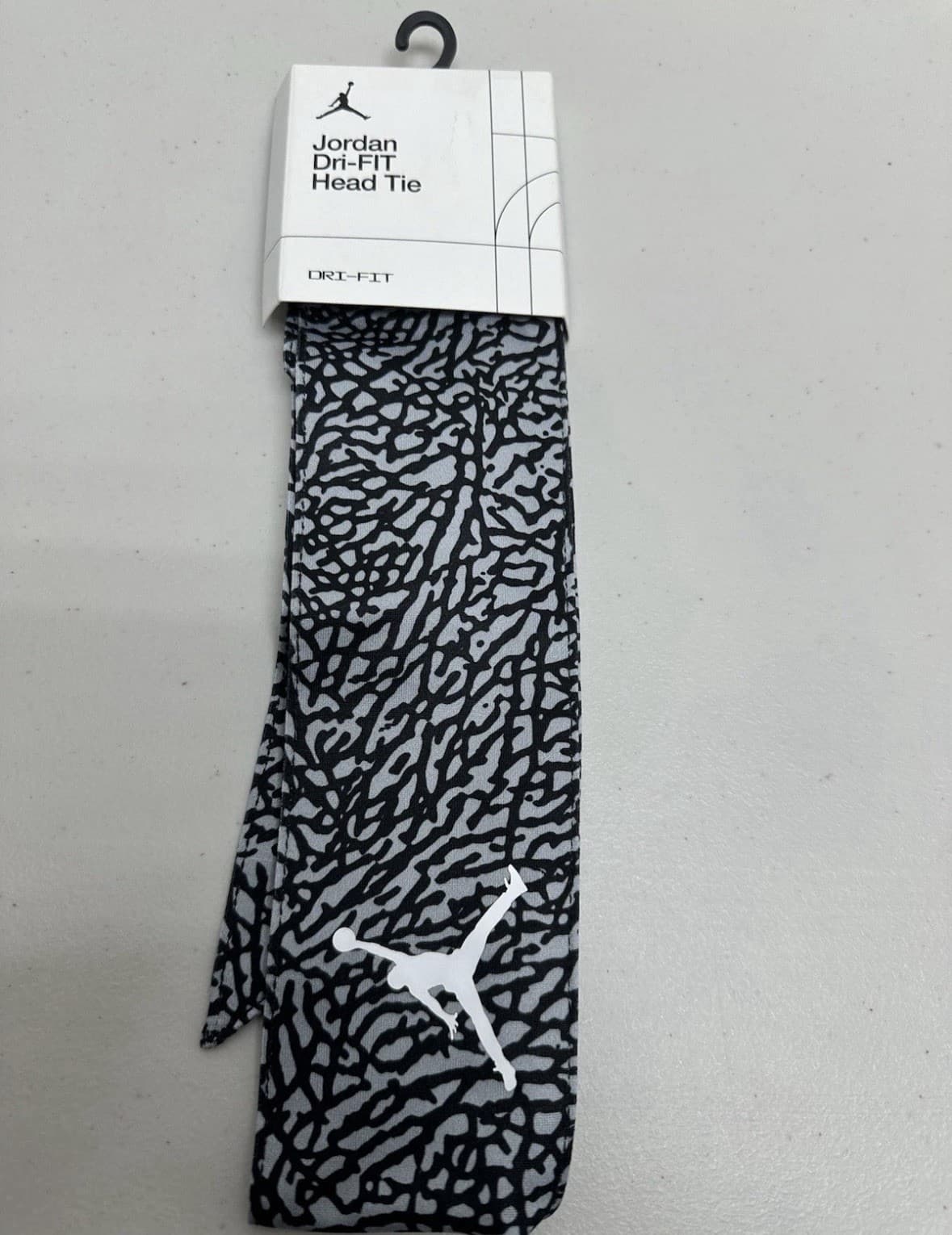 Nike Jordan Dri-Fit Head Tie JumpMan Adult Elephant Print Wolf Grey/Black/White 6