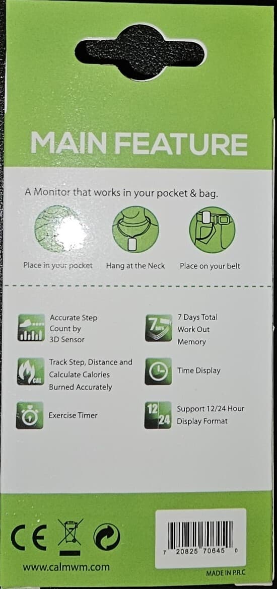 California Medical Weight Management Pedometer Steps, Distance, Calories...Black 2