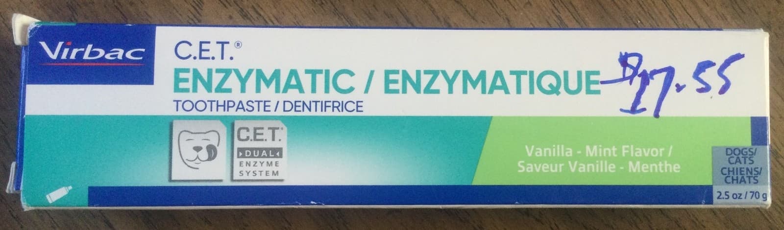 Virbac C.E.T. Enzymatic Toothpaste Cats/Dogs Vanilla Mint Flavor 2.5oz NEW