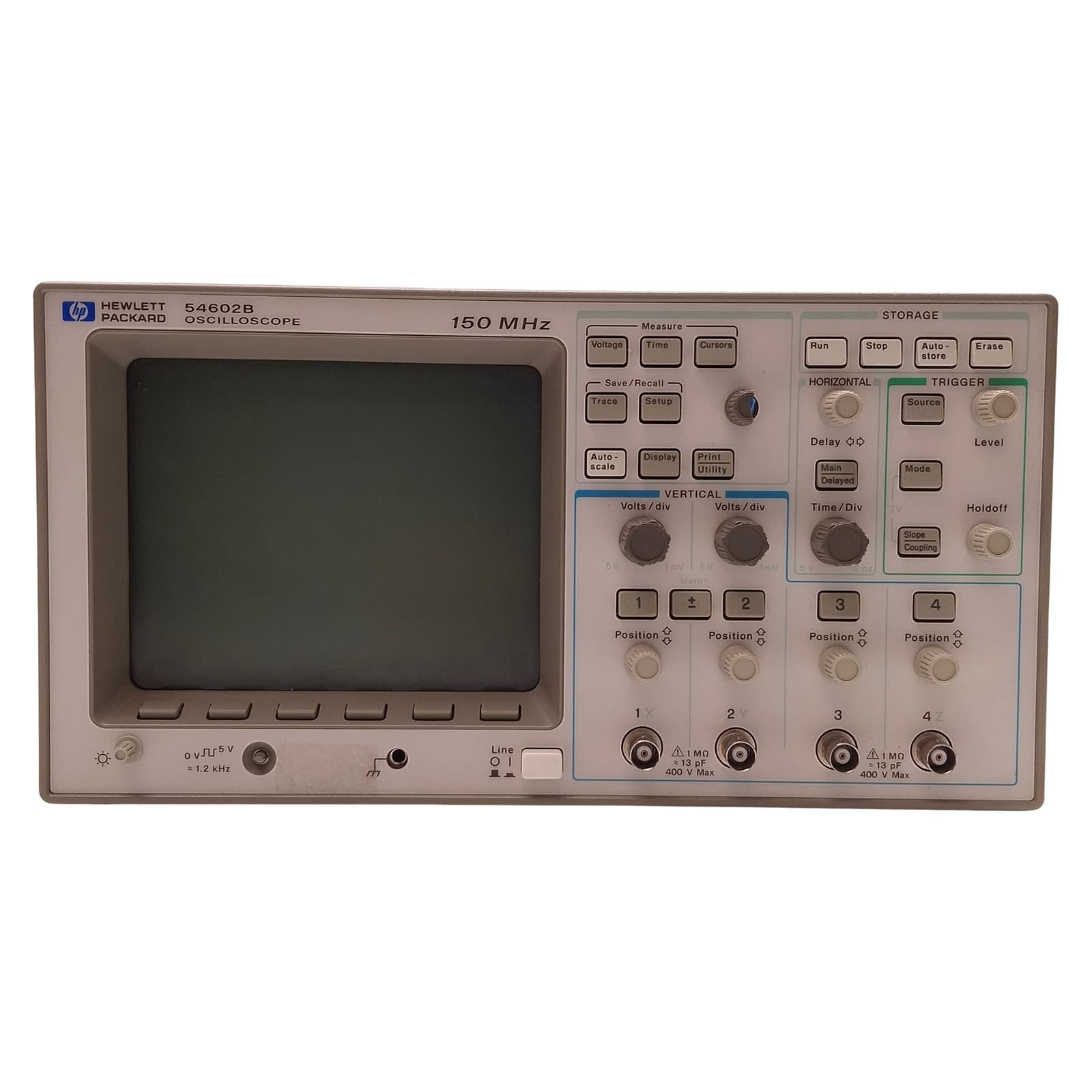 Hewlett Packard 54602B 4-Channel Digital Oscilloscope 100MHz to 250MHz, 10GSa/s 4