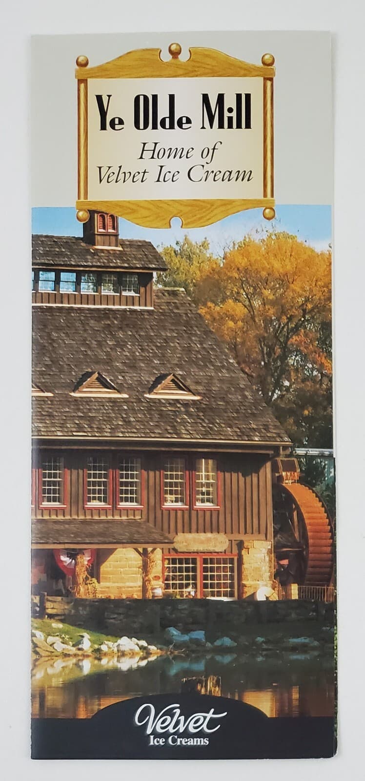 1990s Utica Ohio Ye Olde Mill Velvet Ice Cream Tourist Vintage Travel Brochure