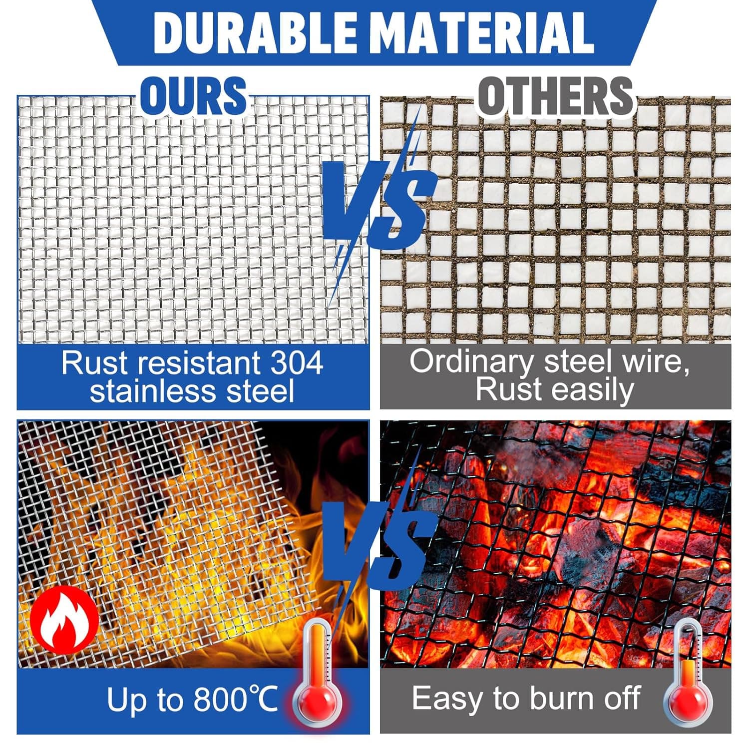 20 Mesh 304 Stainless Steel Mesh Screen, 15.7'' X 142''(40Cm X 360Cm) Wire Scree 3